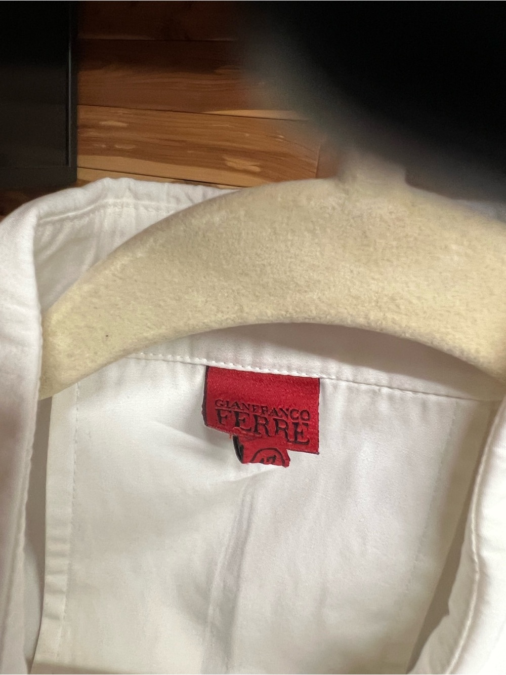 Gianfranco Ferre White Shirt with Red Label